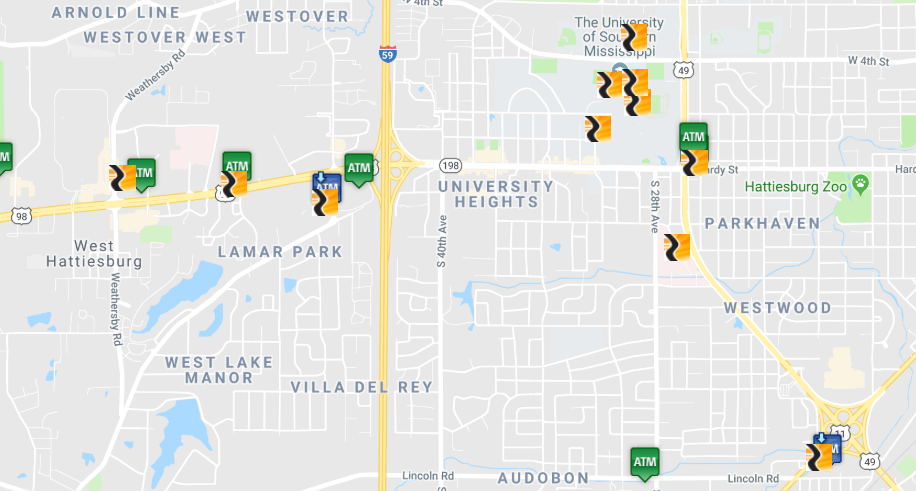 locate free ATMs and service branches with Central Sunbelt FCU